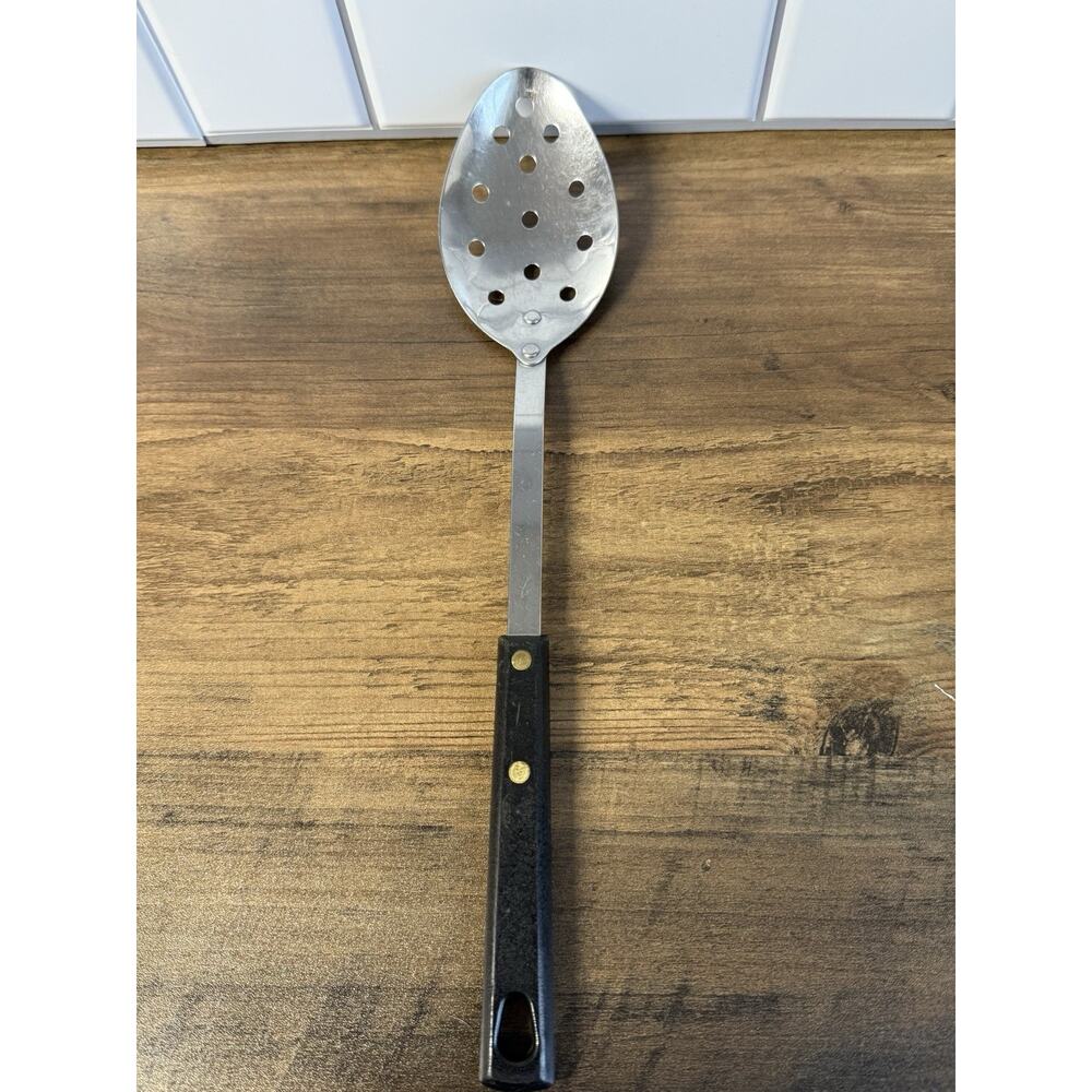 ROYAL BRAND SHARP CUTTER 13" SERVING SPOON - STAINLESS, BAKELITE HANDLE - VTG.